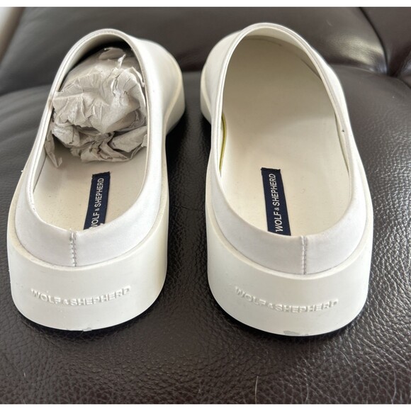 Wolf & Shepherd Cruise Men\'s Size 10/ EU 43 White Leather Mule Slip On NEW main image 4